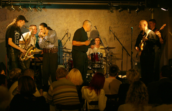 with the "Latvian Blues Band"